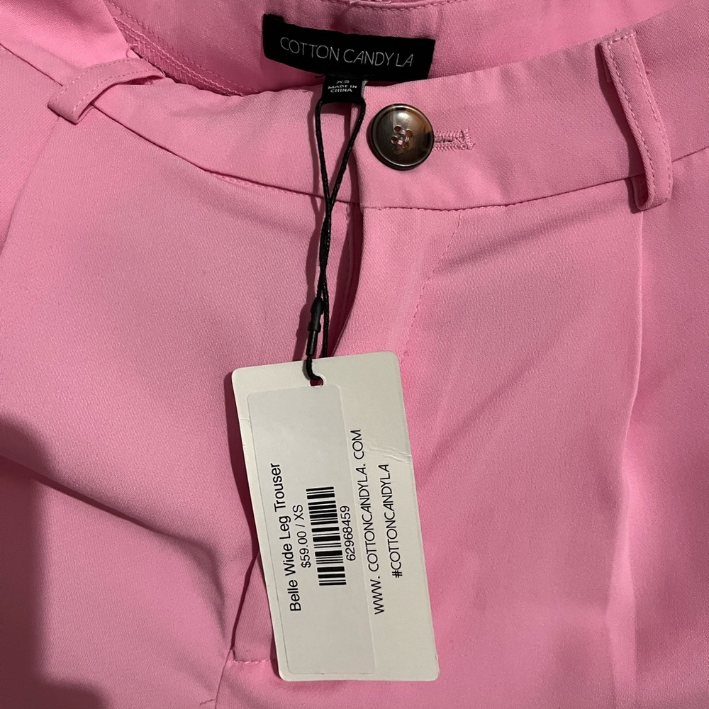 Cotton Candy Pink Wide Leg Pants